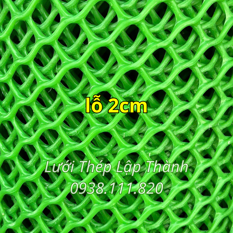 Lưới mắt cáo nhựa xanh 2cm